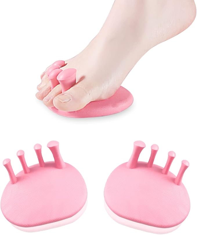 Toe Separators for Overlapping Toes Women,Pink Calf Trainer Toe Separators for Women,Multifunctional Bunion Corrector Thin Leg Exerciser,Suitable for Having Plantar Fasciitis,Bunions,Other Foot Pain