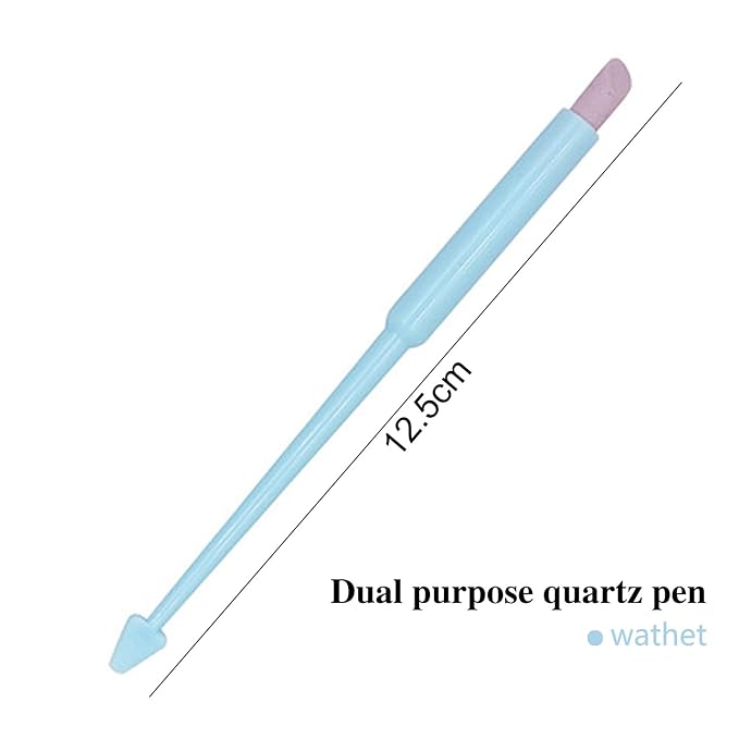 SILPECWEE 4 Pieces Pumice Stone Nail File Professional Precision Filing Cuticle Remover Cuticle Remover Nail Pusher Quartz Stone Nail Pen Manicure Stick Nail Art Tools for Salon Nails Care Supplies