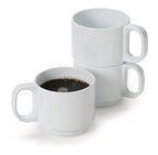G.E.T. TM-1408-W White 8 oz. Tritan Plastic Stacking Mugs - Image 2