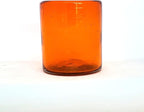 Solid Orange 9 oz Short Tumblers, Recycled Glass, Toxin-Free - Image 3