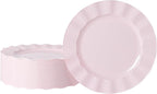 72 Pack Pink Plastic Plates, Thanksgiving by NZVCNTableware