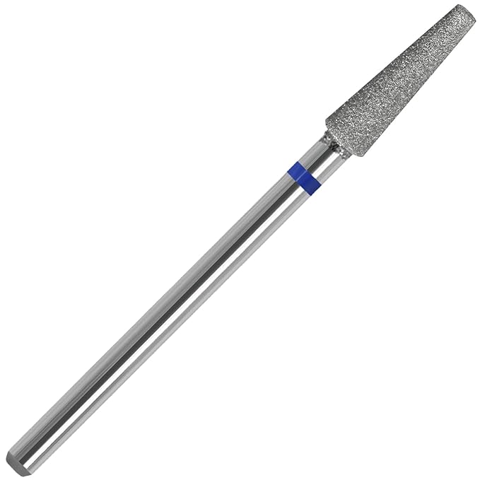 Diamond Safety Nail Drill Bits Round Top Tapered Electric Nail Drill File Cuticle Cleaner Tool for Acrylic Nails Rotary Nail Drill Machine Manicure Pedicure Polishing (Medium)