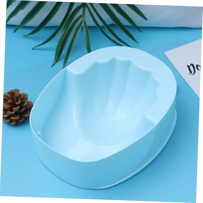1pc Rectangular Nail Care Soaking Bowl for Manicure Nail Art Bowl for Cuticle Treatment Suitable for Home and Salon Use Blue