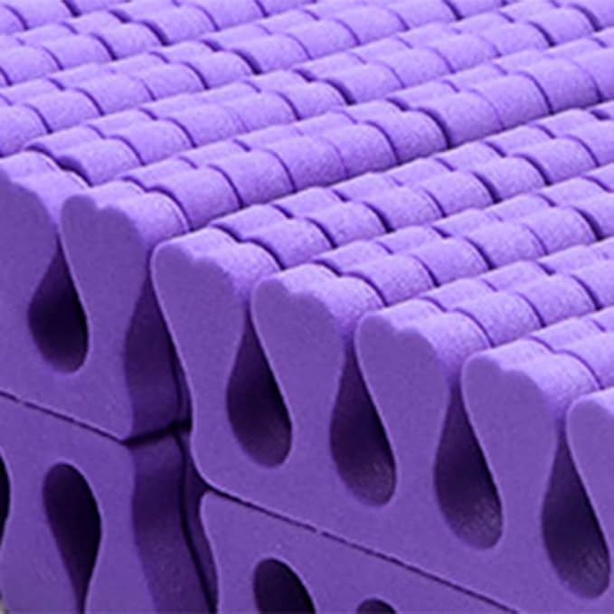 100PCS Sponge Toe Separator, Soft Toe Spreader Nail Art Finger Separator Divider Spacer Manicure Pedicure Tool for Nail Polish Salon Supplies (Purple)