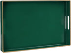 Dark Green Decorative Tray for Ottoman, Serving Tray by MAONAME