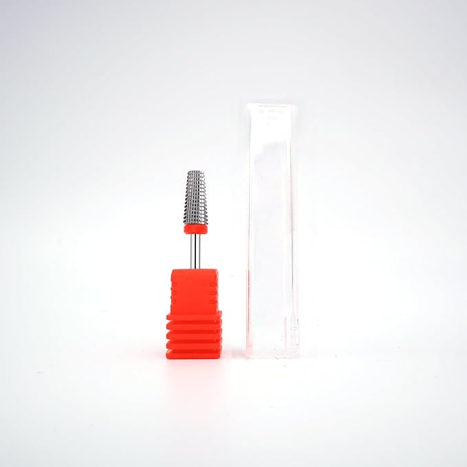 Fantexy 5 in 1 Nail Drill Bits,Professional 3/32" Shank Tungsten Steel Bits for Acrylic Nails,Manicure,Nail Art,Drill Machine,Both Left and Right Handed - Two Way Rotate Use (Fine - F)