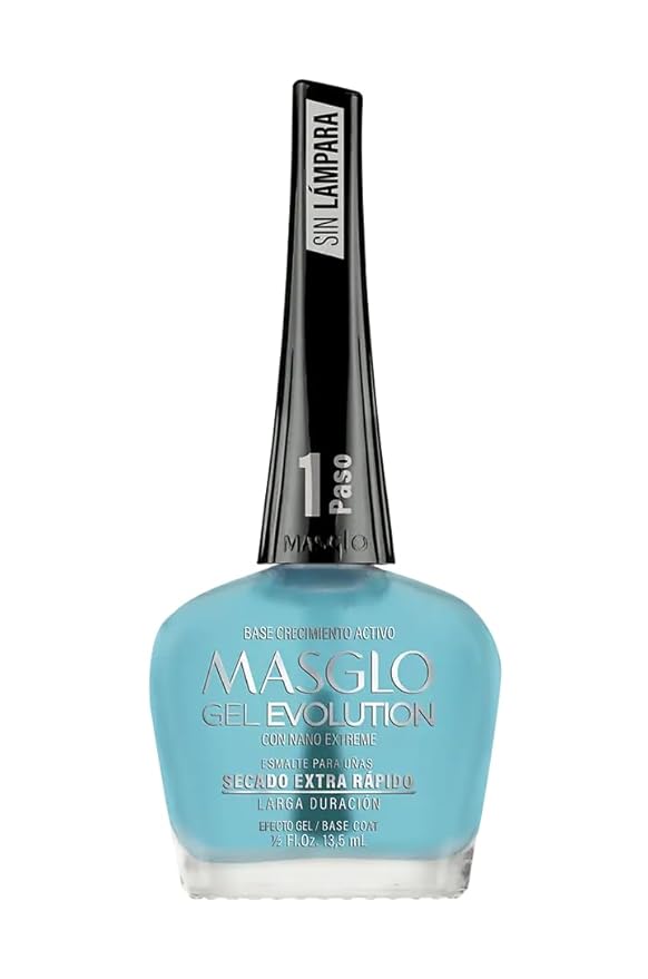 MASGLO ACTIVE GROWTH BASE COAT NAIL POLISH WITH NANO EXTREME GEL EVOLUTION 13.5 ML