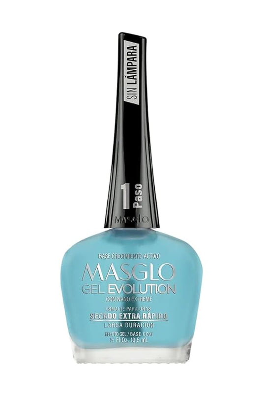 MASGLO ACTIVE GROWTH BASE COAT NAIL POLISH WITH NANO EXTREME GEL EVOLUTION 13.5 ML