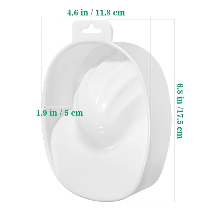 Nail Soaking Bowl White Plastic Manicure Soak off Tray for Nail Treatment at Home and Professional Salon Use