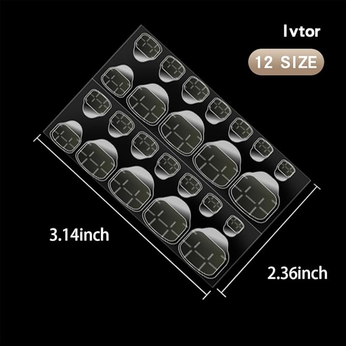 Invisible Adhesive Tabs, Waterproof Nail Sticker, Jelly Double-Sided Adhesive for Press On Nails, 10 Sheets 240PCS Nail Glue for Toenail