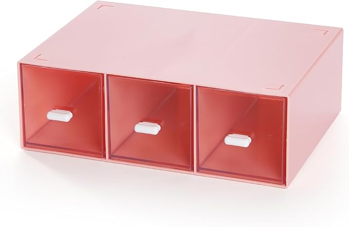 Desk Organizer 3 Drawers, Stackable Makeup Organizer, Small Toolbox | 1 Teir by OSteedWares