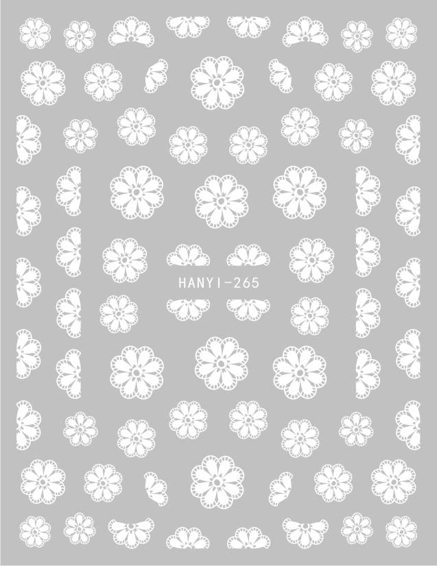 JMEOWIO 12 Sheets Spring White Flower Nail Art Stickers Decals Self-Adhesive Pegatinas Uñas Summer Butterfly Leaf Floral Nail Supplies Nail Art Design Decoration Accessories