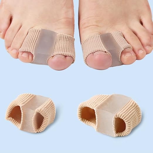 Baluue 4Pcs Ergonomic Woven Separator Comfortable Foot Care Tool for Space Cover for Hallux and Little Durable Design for Long Term Use