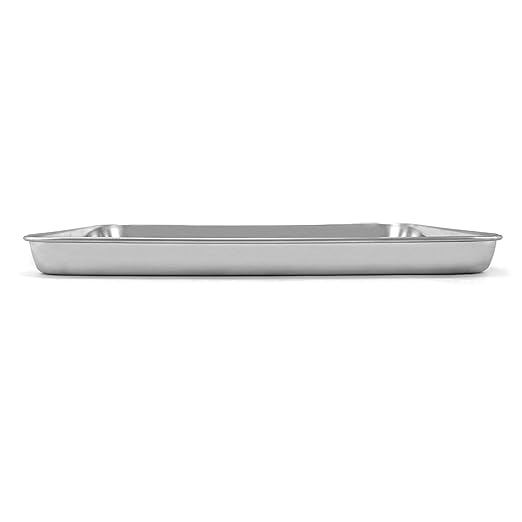 QWORK Stainless Steel Surgical Tray, for Medical Instruments, Tattoo, Surgical Supplies, 12 3/16 x 9 7/16 x 1 5/16 inch, 1 Pack