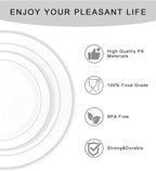 bUCLA 300PCS Silver Disposable Plastic Dinnerware Set - Image 5