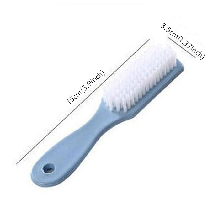 3 Pcs Handle Grip Nail Brush,Nail Cleaning Brushes,Colorful Hand Fingernail Cleaner Brush,Long Handle Pedicure Brushes Kits for Toes/Nails Men Women(Random color)