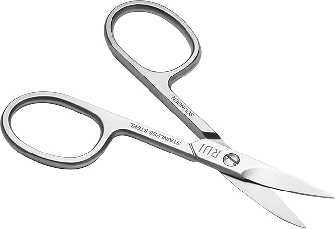 Rui Smiths Pro Precision Stainless Steel Pedicure Trimmer Cutter with Micro-Serrated, Anti-Skid Cutting Edges and Long Handles For Hard Nails | Made in Solingen, Germany (Nail Scissors)