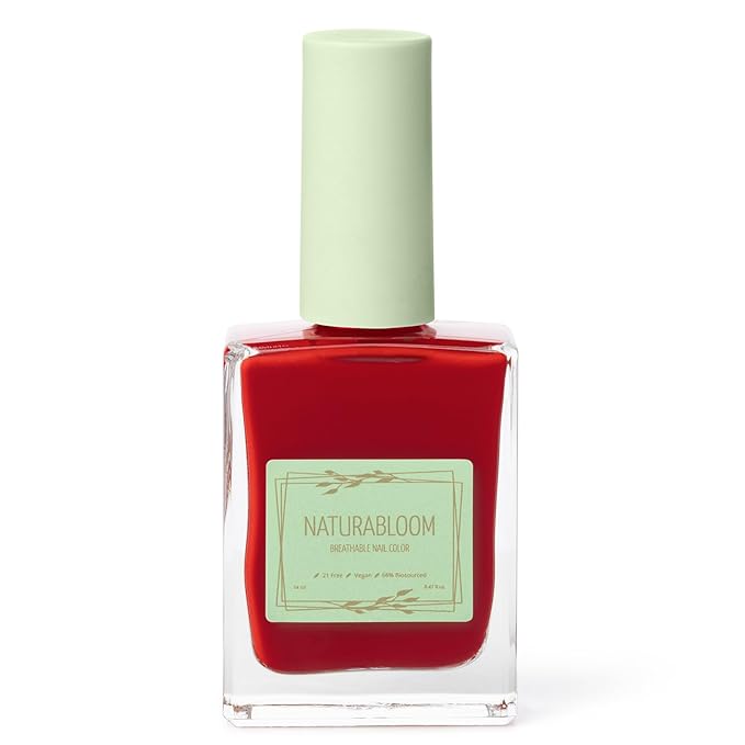 Breathable Premium Long Lasting Nail Polish (Poppy Red) - Vegan & Toxin-Free