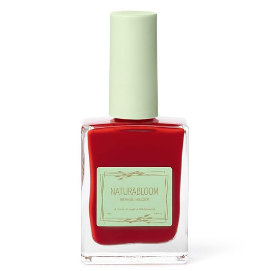Breathable Premium Long Lasting Nail Polish (Poppy Red) - Vegan & Toxin-Free
