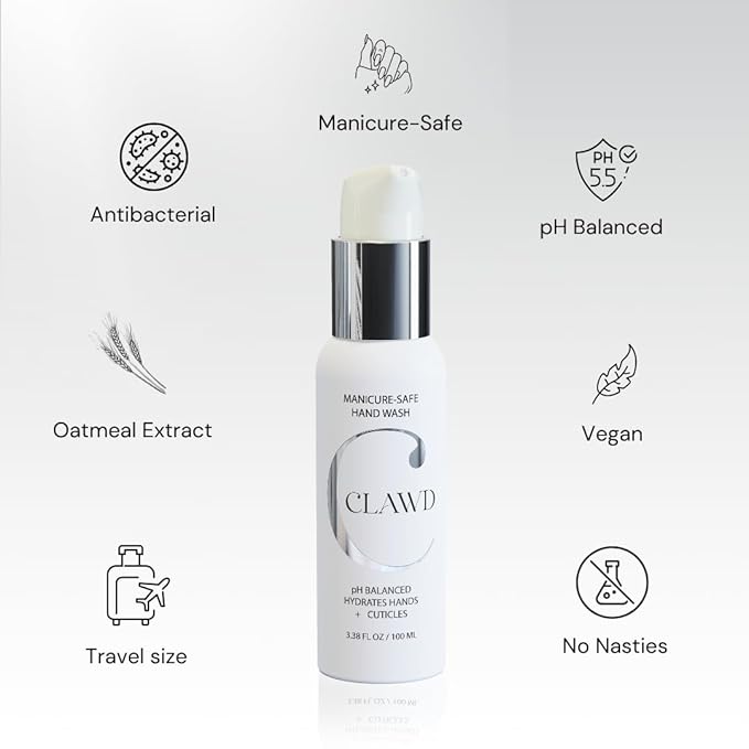 Manicure-Safe Hand Wash for Women - Gentle Hand Soap with Moisturizing Formula - Ideal for Maintaining Manicures, Premium Hand Soaps for Soft and Clean Hands | 100ml/3.38floz