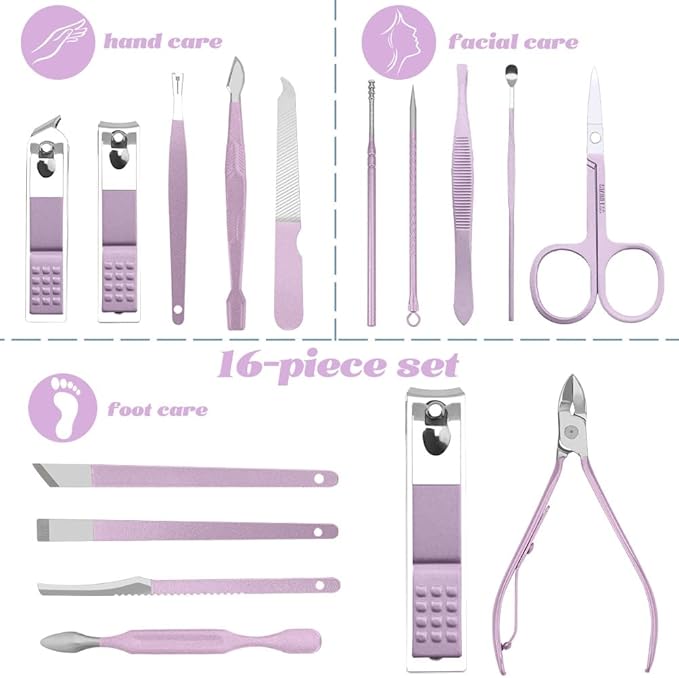 Manicure and Pedicure Kit,Nail Kit,Nail Clippers for Men,Stocking Stuffers for Women,Manicure Set,Stocking Stuffers for Men,Fingernail Clipper,Husband Gifts,Pedicure Tools for Feet,Boyfriend Gifts