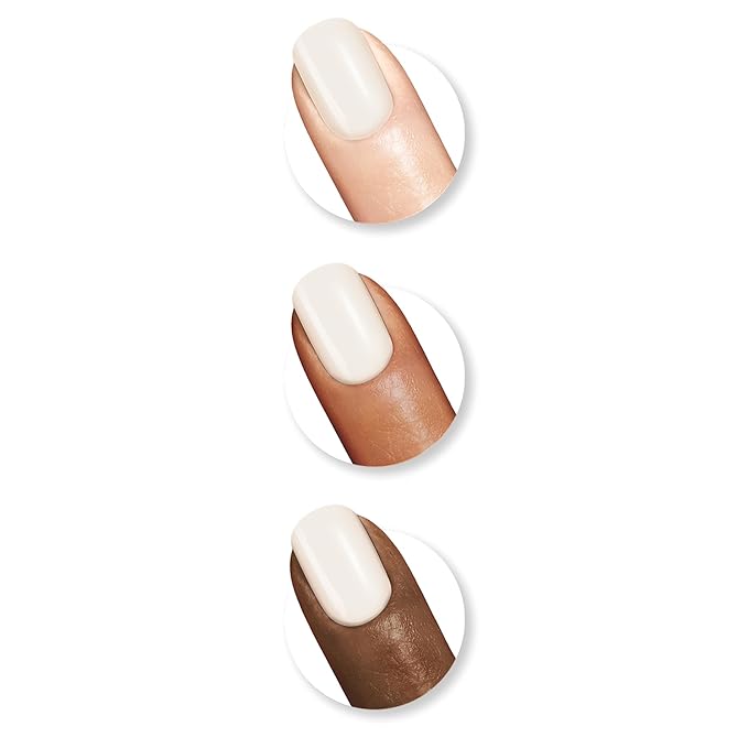 Sally Hansen Insta-Dri, White On Time, Quick Dry, Long Lasting, Semi Opaque, Shiny White Nail Polish