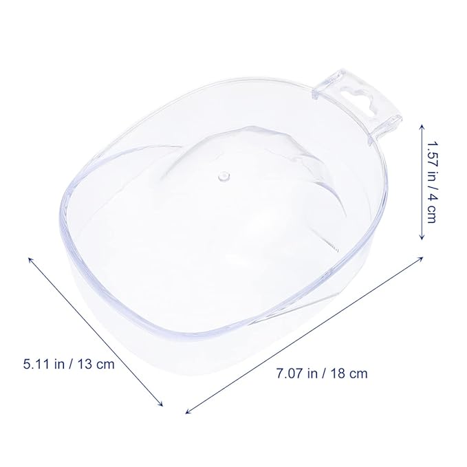 2pcs Professional Nail Art Soaking Bowls Manicure Hand Bowl Nail Soak off for Polishing and Removing