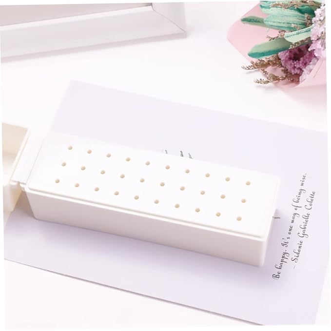 Nail Drill Bits Display Holders Stand 30 Holes Nail Drill Storage Case Container 30 Holes Manicure Tools Nail Drill Accessories
