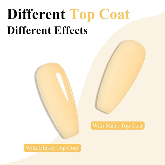 Imtiti Yellow Gel Nail Polish, Butter Yellow Nail Gel Polish High Gloss Soak Off UV LED Spring Summer Art Manicure Salon DIY Design 10ML