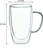Espresso Cups Set Of 2, Double Walled Glass Coffee Mugs - Image 3