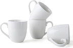 16OZ Ceramic Coffee Mugs Set, Large White Coffee Cups by MVYAVYUS