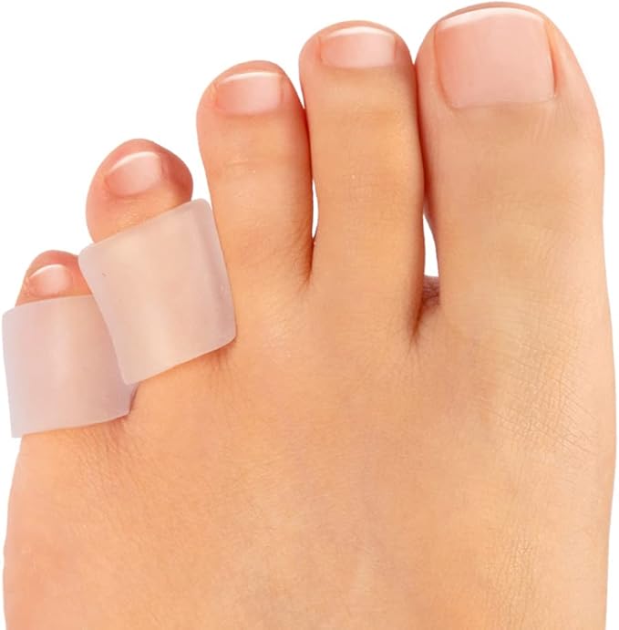 Welnove Gel Toe Protectors,8 PCS Small(Thicken) + 8 PCS XS(Routine) Toe Sleeves,Transparent Silicone Tubes for Corns,Blisters,Calluses,Pinky Toe Cushions to Reduce Friction and Protect Injured Toes