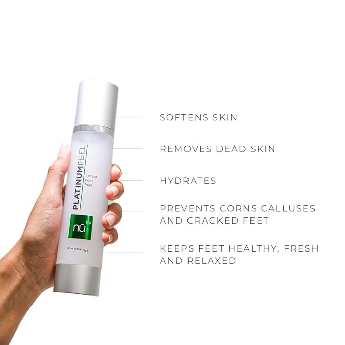 nu119 How to Get Soft Feet | Foot Care Kit Includes 120ml Instant Foot Peel Spray for Calluses Removal, Softening Balm & File | Professional Products to Make Your Feet Soft