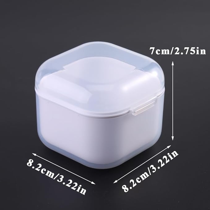 Nail Tool Sterilizer Box Plastic Sterilization Tray for Nail Art Accessories Tools, Portable Nail Drill Bits Disinfectant Container Soaking Box with Strainer Pedicure Manicure Cleaning Equipment
