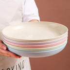 LRUUIDDE Unbreakable Cereal Dinner Plate, 9 Inch Wheat Straw Deep Reusable - Image 5