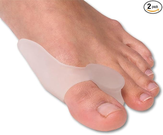 NatraCure Gel Big Toe Bunion Guards & Toe Spreaders (2 Pieces) - Pain Relief for Crooked, Overlapping Toes, Pressure, Protector, Corrector, Shield, Spacer, Pad, Separator, Cushion - 1315-M CAT 2PK