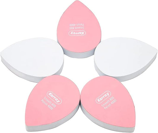 Nail Files and Buffers for Natural Nails Smooth and Polish Gel Surface 400/600/4000 Grit (A-Drop)