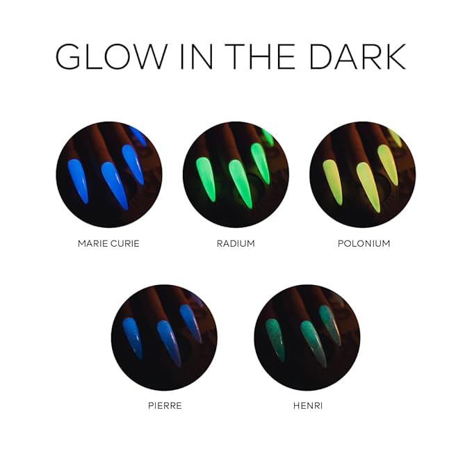 PINK MASK Gel Color Nail Polish Henri - Glow In The Dark Col. 15ml / o.5 oz - UV/LED Gel Polish, Non Wipe, Long Lasting, Soak Off Formula