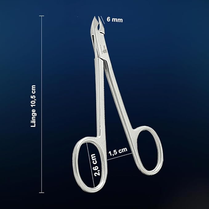 SMI - Scissor Style Cuticle Remover Cuticle Trimmer Manicure Pedicure Nail Care Cuticle Nipper Cutter for Women Men Stainless Steel Clipper with Travel Case