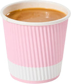 4 oz Light Pink Paper Coffee Cup by Restaurantware
