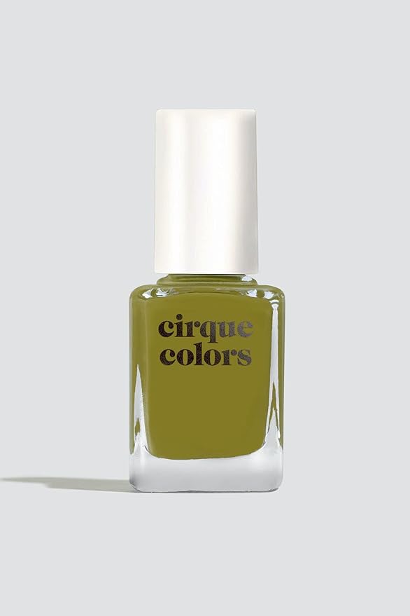 Cirque Colors Olive Jelly - Olive Green Jelly Nail Polish - 0.37 Fl Oz (11 mL) - Vegan & Cruelty-Free