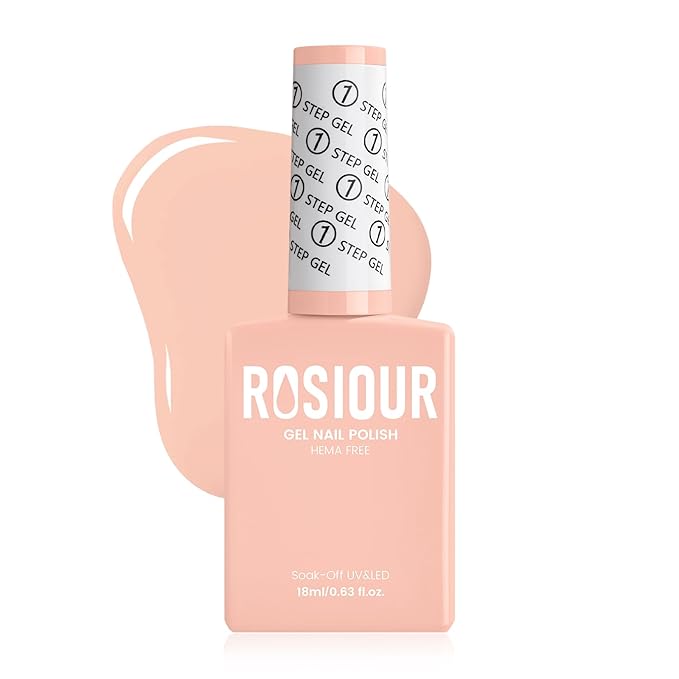 HEMA and TPO Free Nude Pink Gel Polish, 18 ML Nude One Step Gel Nail Polish 3-in-1, No Need Base and Top Coat Easy DIY Nail Art, Soak Off U V Gel Polish for Women Girl Nail Lovers