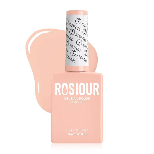 HEMA and TPO Free Nude Pink Gel Polish, 18 ML Nude One Step Gel Nail Polish 3-in-1, No Need Base and Top Coat Easy DIY Nail Art, Soak Off U V Gel Polish for Women Girl Nail Lovers