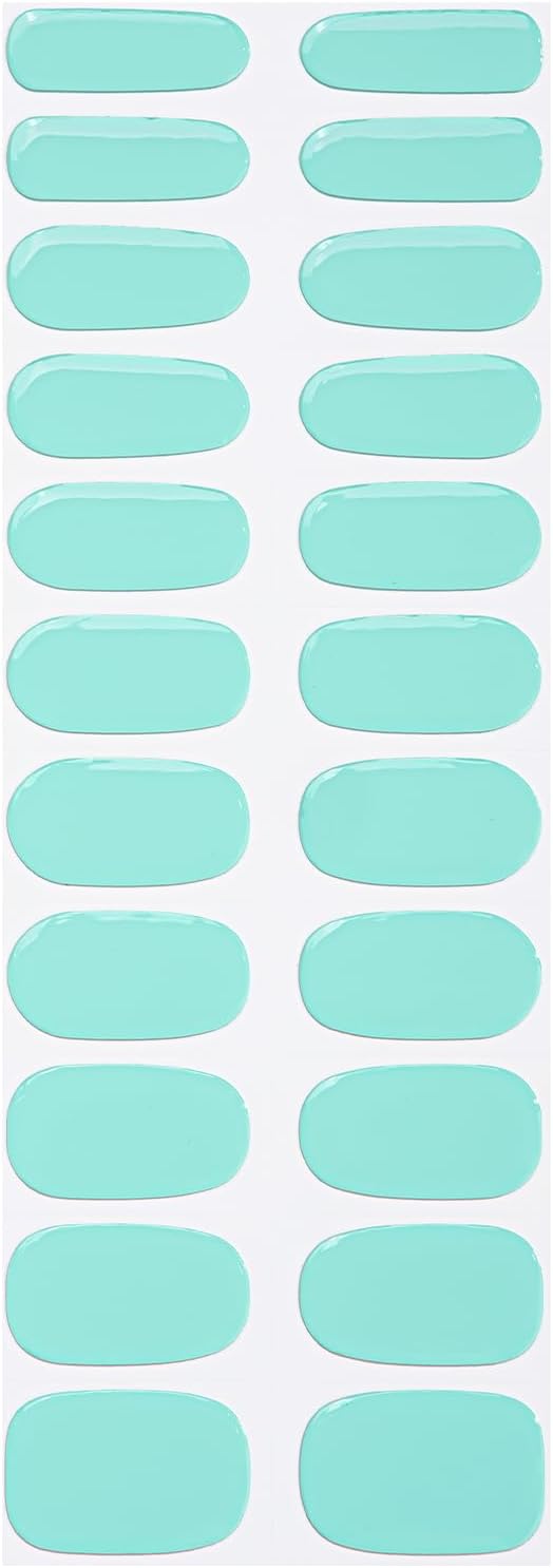 Nail Stickers, Gel Nail Strips with Manicure Tool Kit, 22 Pieces, Long Lasting, Chip Resistant, UV Free, Emerald Green