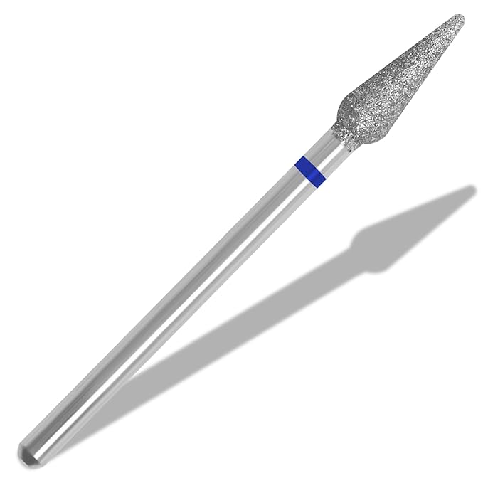 Diamond Safety Bits Small Tapered Electric Nail Drill File Cuticle Cleaner Tool for Acrylic Nails Rotary Nail Drill Machine Manicure Pedicure Polishing (Medium)