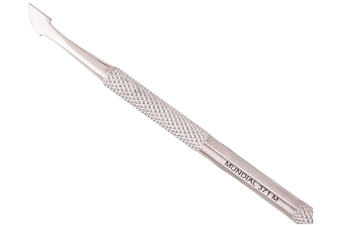 Mundial 2-Piece Cuticle Pusher and Manicure Pedicure Stick Set - Nail Care Tools for Perfect Cuticles and Quality Manicures