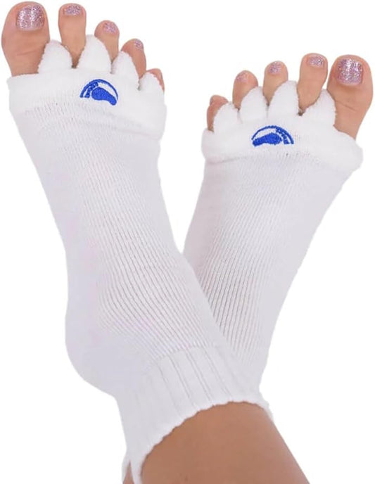 My Happy Feet Foot Alignment Socks with Toe Separators for Men or Women