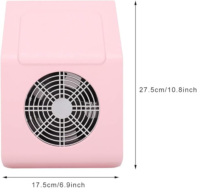 40W Nail Dust Collector Nail Art Suction Machine Vacuum Cleaner Manicure Tool with Filter, Nail Polish Breeze Home and Salon Use No Harmful to Eyes/Hands/Feet with Fans & 2 Dust