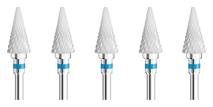 WWJN 5Pc Ceramic Nail Art Drill Bits Rotary Cutter Clean Apparatus for Manicure Nail Milling Machine Accessories Removal Nail Gel Tool