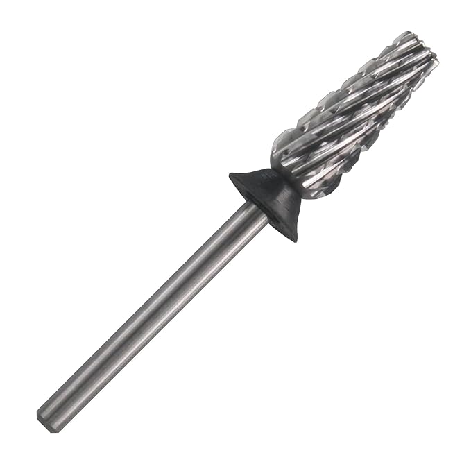 C & I Nail Drill Bit 6 in 1 Multi-Function Rounded End E File, Tungsten Steel CNC Overall Cutting, Manicure Tool for Nail Tech Quick Remove Nail Gels, Acrylic Nails (Original, Extra Coarse -XC)
